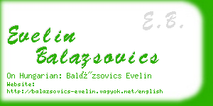 evelin balazsovics business card